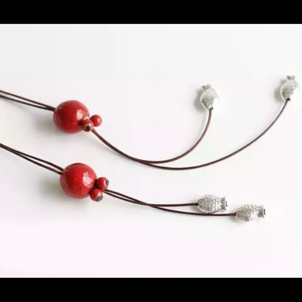 Boho beaded necklace 🌼